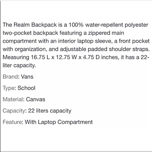 1 Left NWT Vans Tie Dye Realm Backpack - Picture 8 of 8